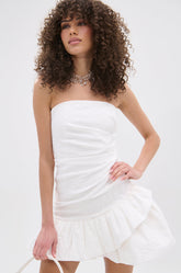 GARDEN PARTY MINI DRESS IN WHITE
