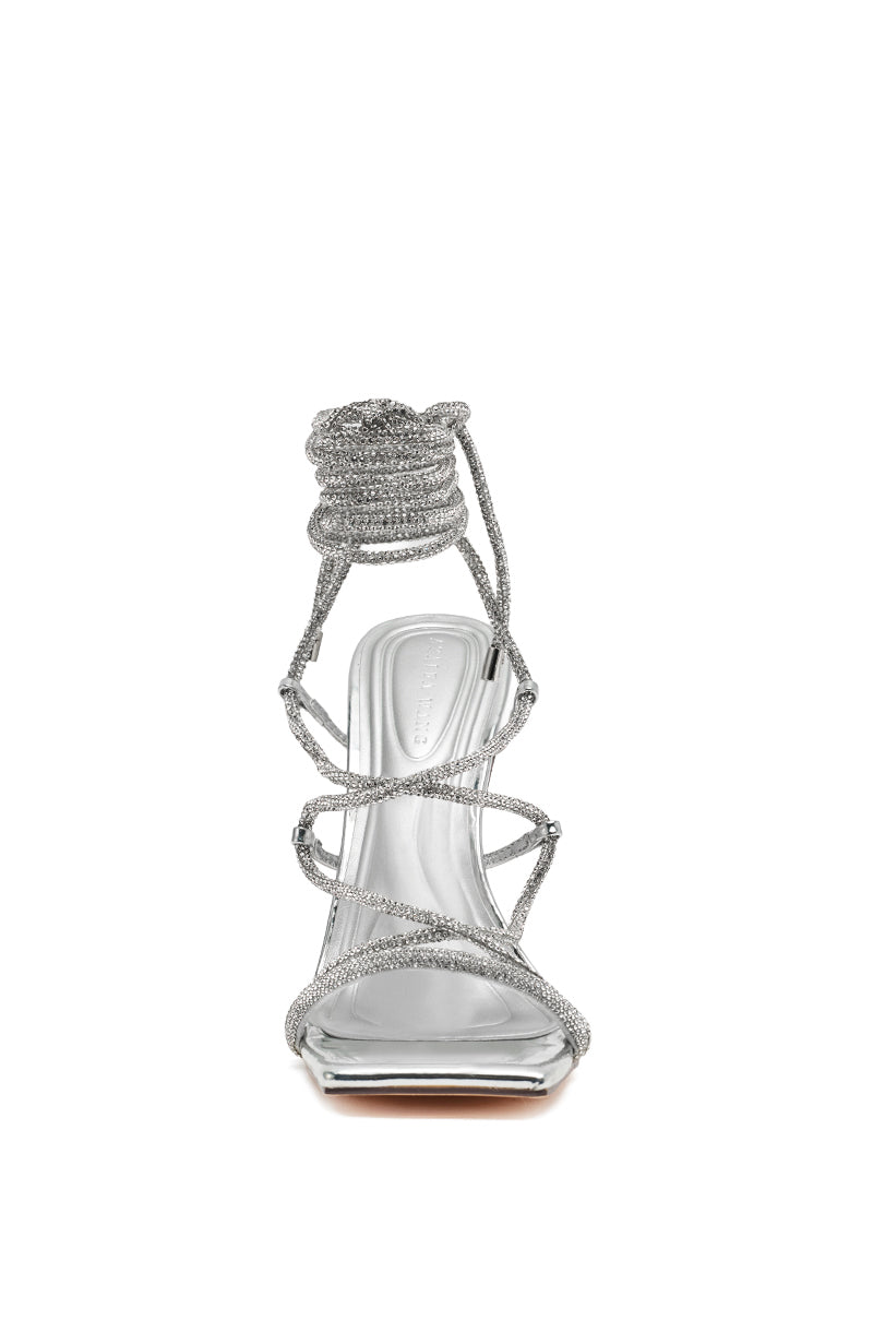 AZALEA WANG MOEY SILVER STILETTO SANDAL