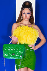 CECE RUFFLES STRAPLESS CROP TOP
