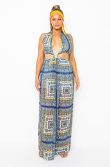GET IN TO GROOVE PAISLEY MAXI DRESS