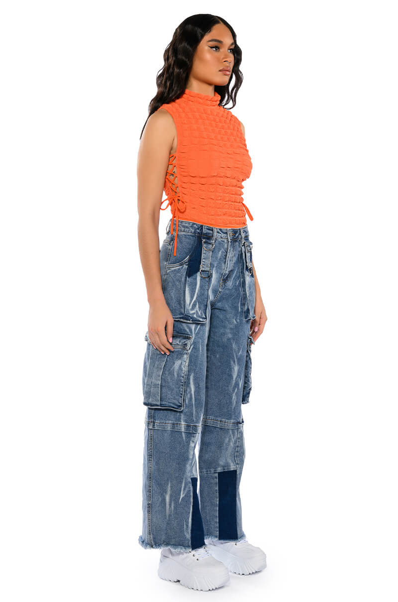 IN MY THOUGHTS ULTRA BAGGY CARGO JEANS