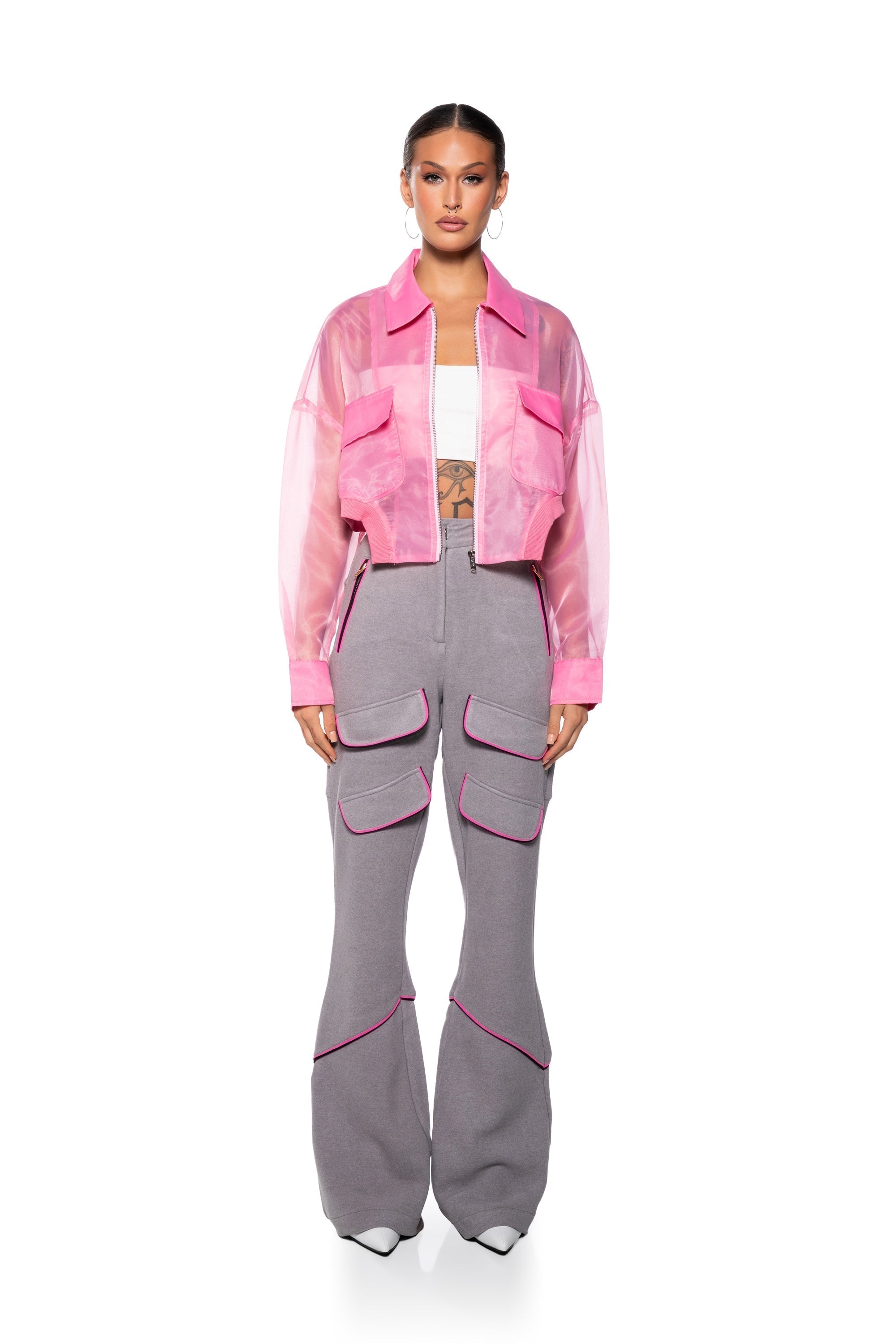 PINK FRIDAY KNIT FLARE TROUSER